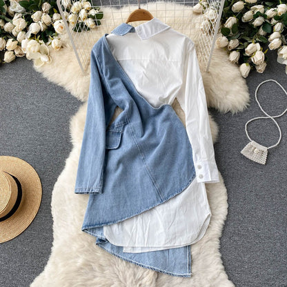 Elegant High-Waist A-Line Dress