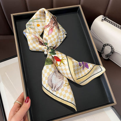 ✨ Genuine Silk Printed Square Scarf