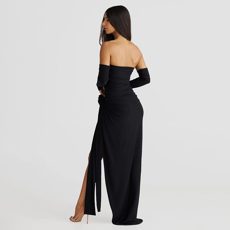 Women's Floral Backless Maxi Dress