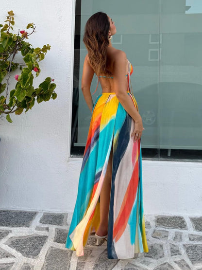 Sunset Breeze Two-Piece Maxi Skirt Set