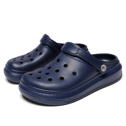 🔥 All-Black EVA Casual Hole Sandals – Lightweight, Breathable & Built for Comfort!