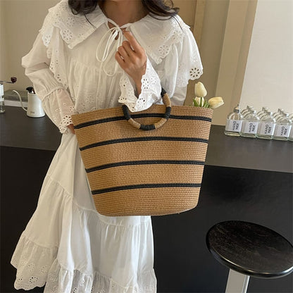 Chic Woven Summer Beach Bag – Effortless Style for Sunny Days