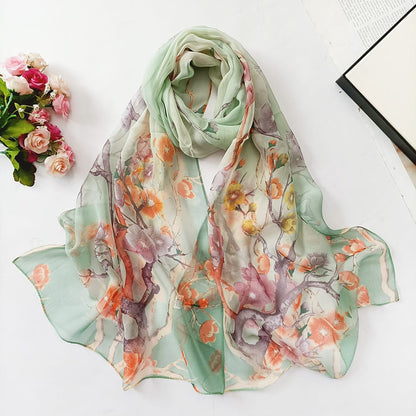 🌸 Luxury Printed Square Fashion Scarf