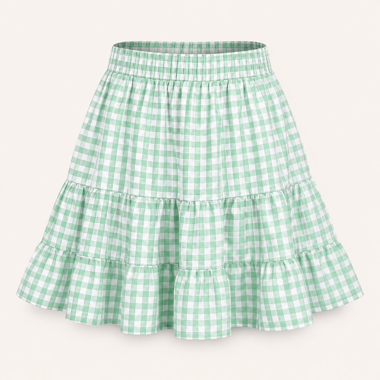 Vintage Plaid Patchwork Skirt