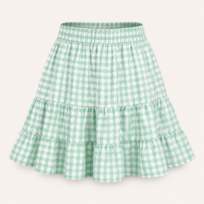 Vintage Plaid Patchwork Skirt