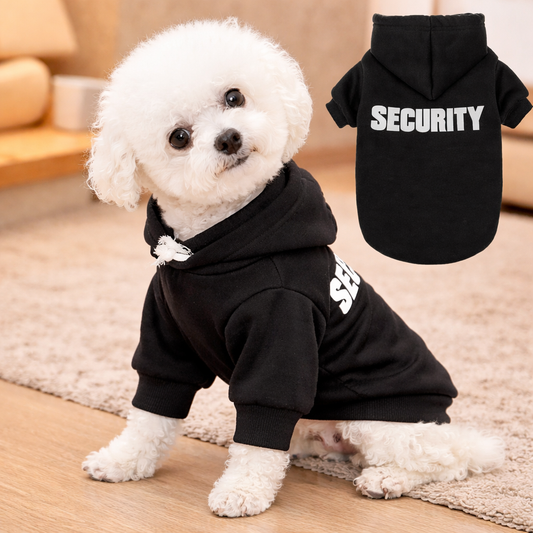 “SECURITY” Dog Hoodie – Comfy & Hilarious Streetwear for Your Guard Pup 🛡️🐾
