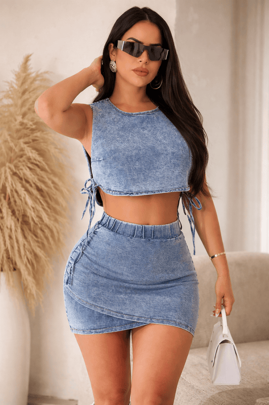 👖 Street Rebel Denim Two-Piece Set