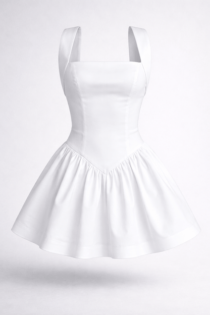 Sweet All-matching Solid Color Dress