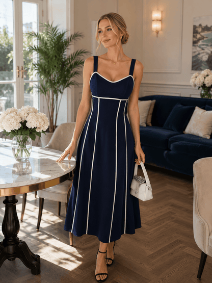 European And American Leisure Vacation Style Seaside Atmosphere Sling Dress