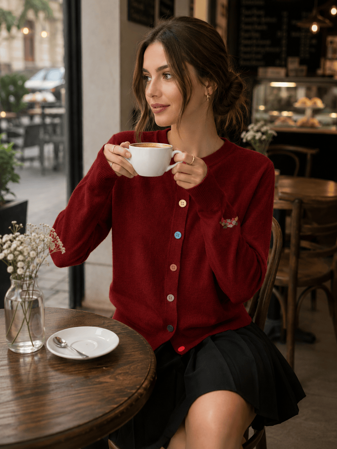 Embroidered Relaxed-Fit Fashion Top