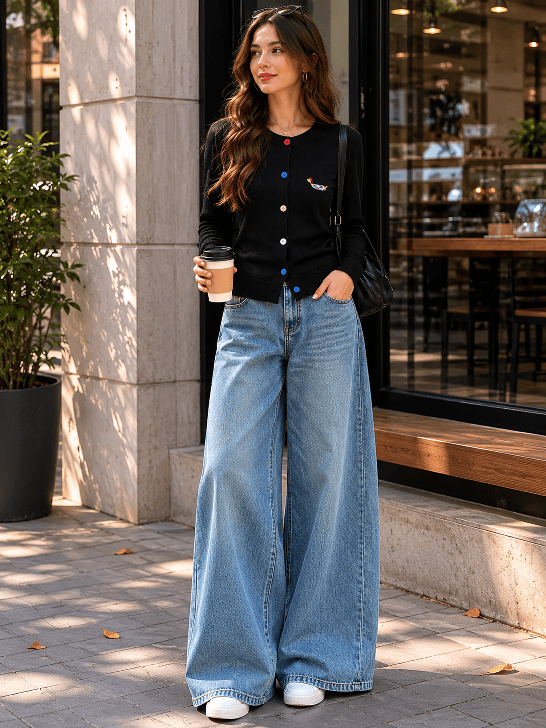 Embroidered Relaxed-Fit Fashion Top