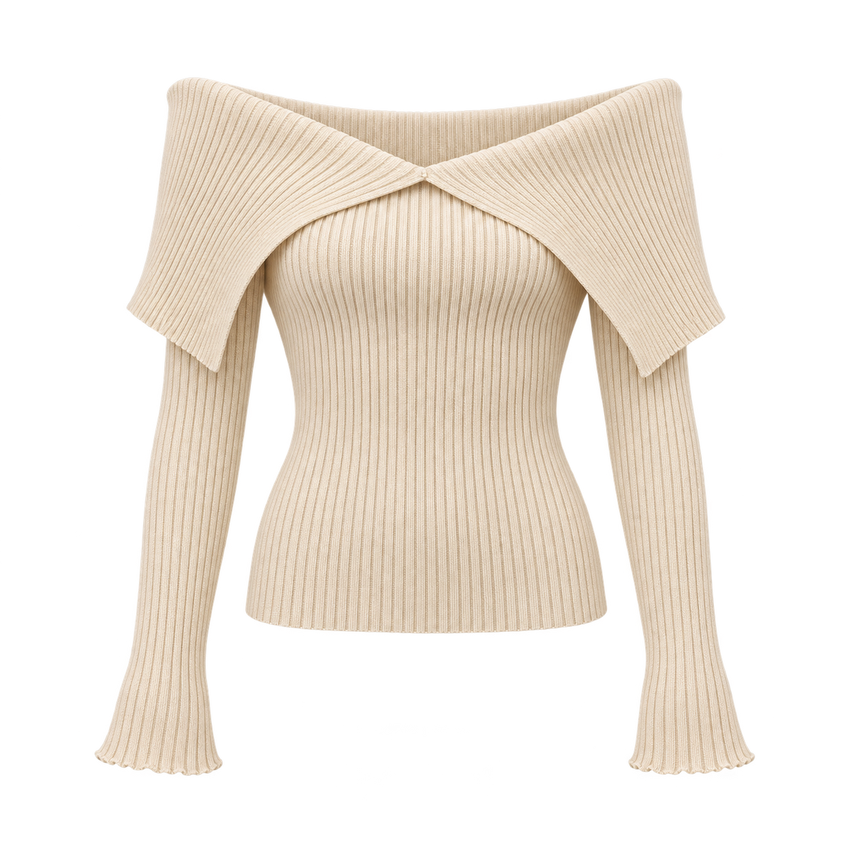Solid color long sleeve slim T-shirt