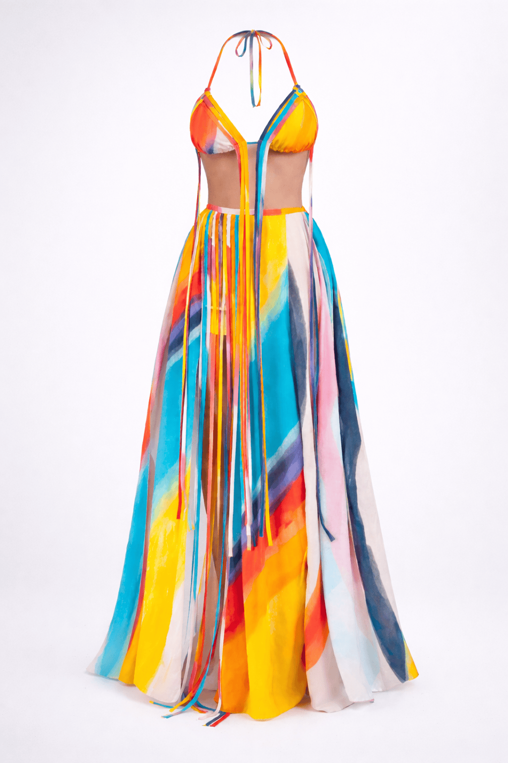 Sunset Breeze Two-Piece Maxi Skirt Set