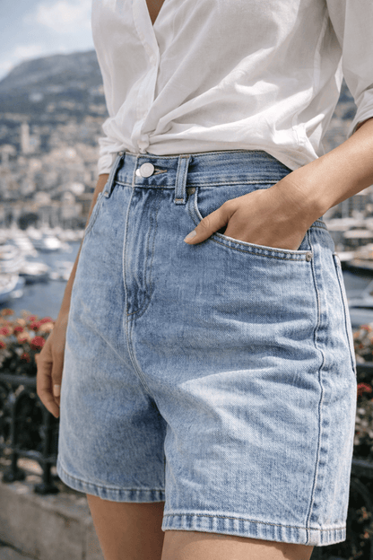 Coastal Chic Distressed Cropped Denim Pants