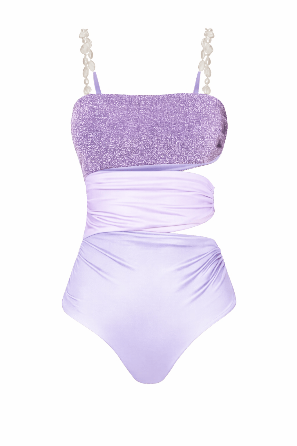 Elegant Purple One-Piece Swimsuit & Cover-Up Set