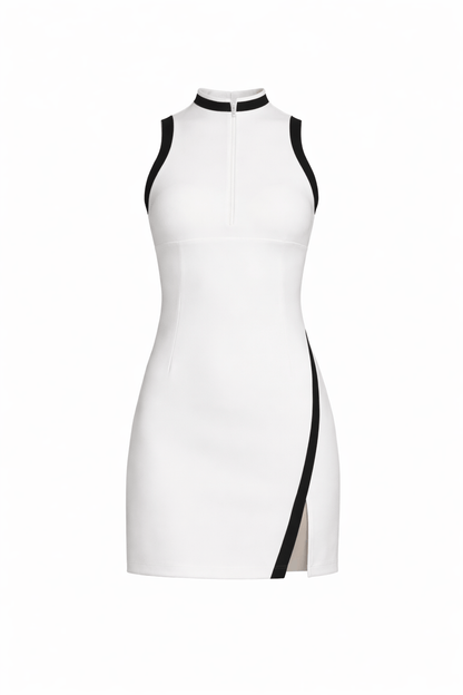 Women's Color Block Polyester Dress
