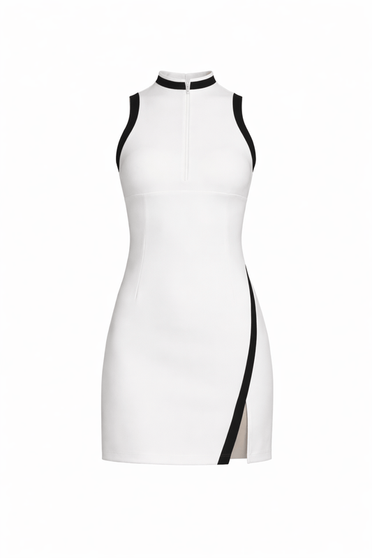 Women's Color Block Polyester Dress