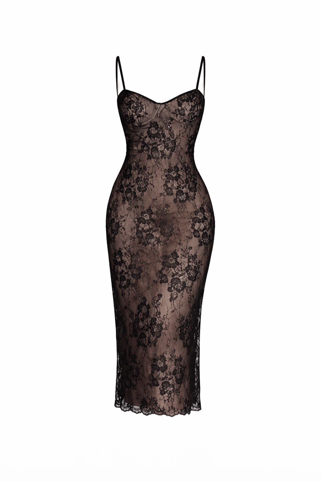 Women's Black Sleeveless Bodycon Maxi Dress