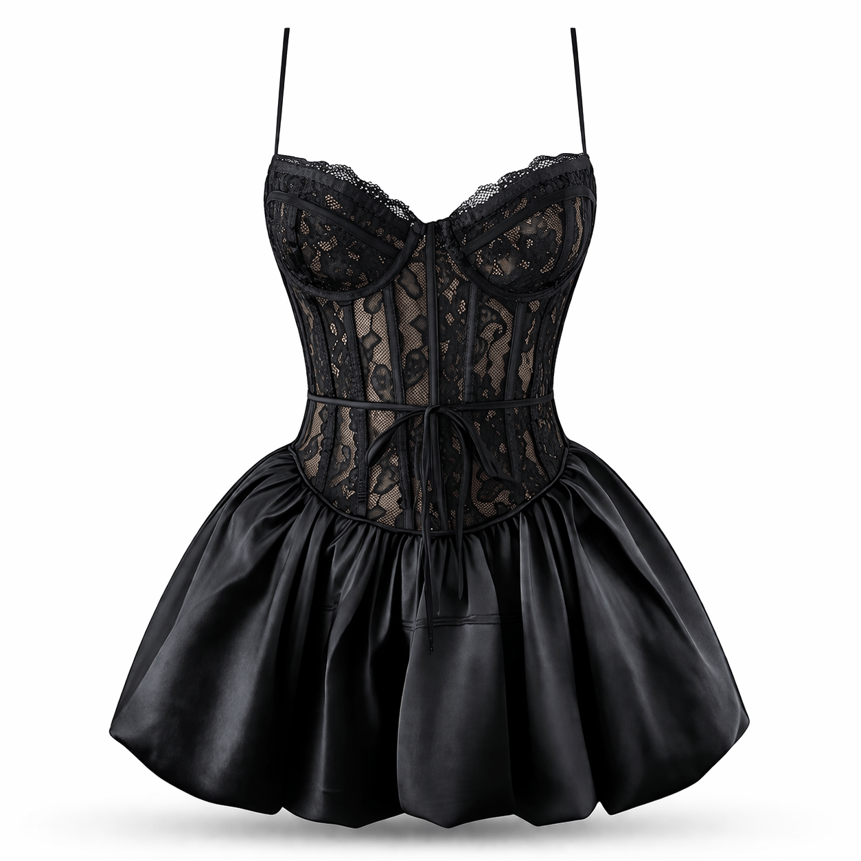 Lace Suspender Skirt Lace Strap Lace Cardigan Three-piece Set