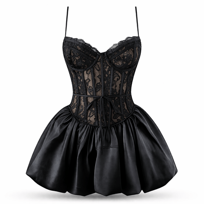 Lace Suspender Skirt Lace Strap Lace Cardigan Three-piece Set