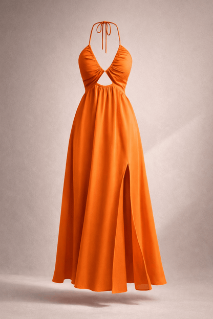 Women's Lace-Up Strap Midi Dress
