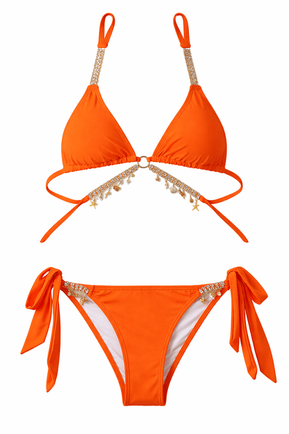 Luxury Crystal Charm Bikini Set