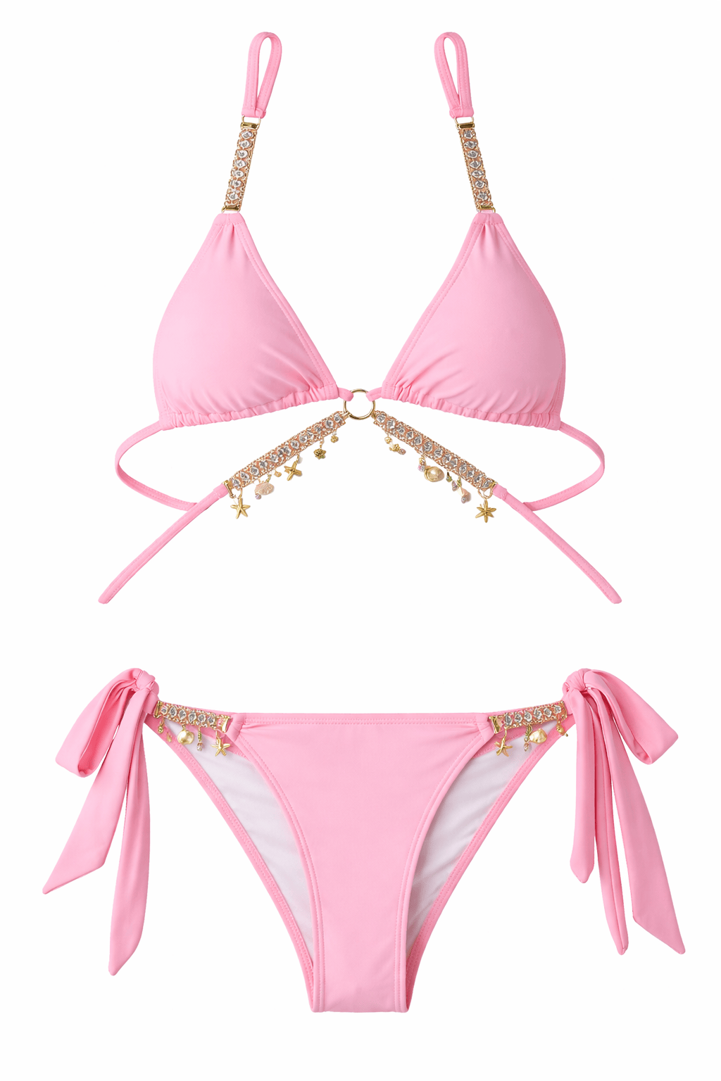 Luxury Crystal Charm Bikini Set