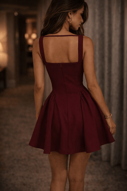 Women's Black Sleeveless A-Line Dress