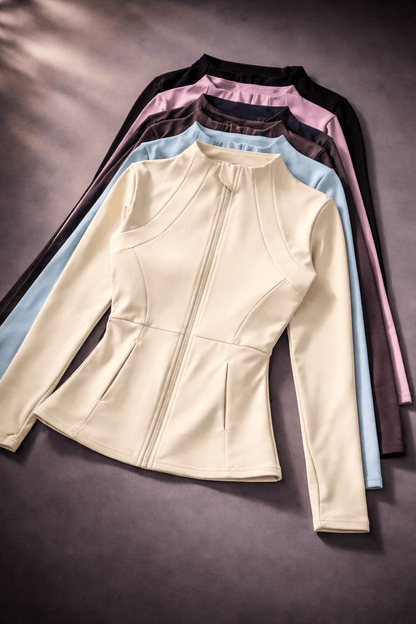 Autumn And Winter Professional Yoga Sports Coat Female Zipper Cardigan Suit