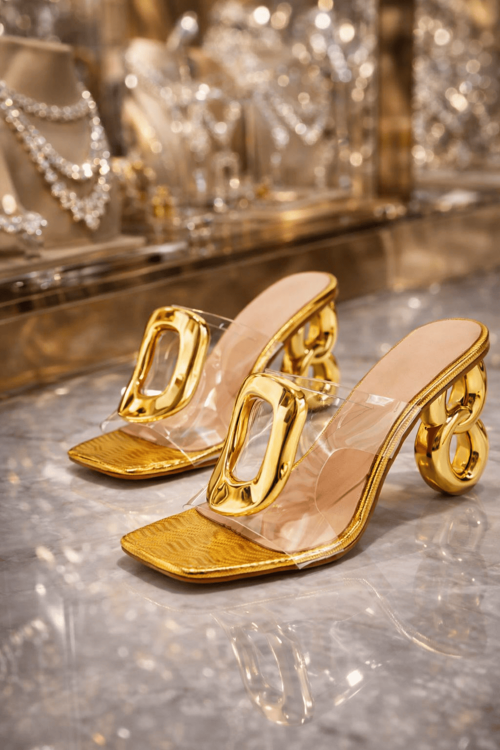 Celestial Glow Metallic Heels