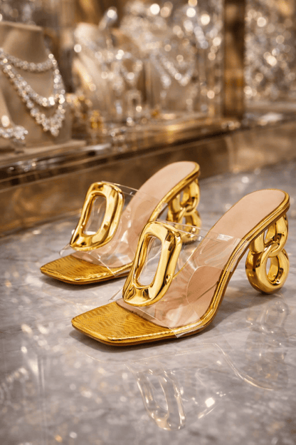 Celestial Glow Metallic Heels