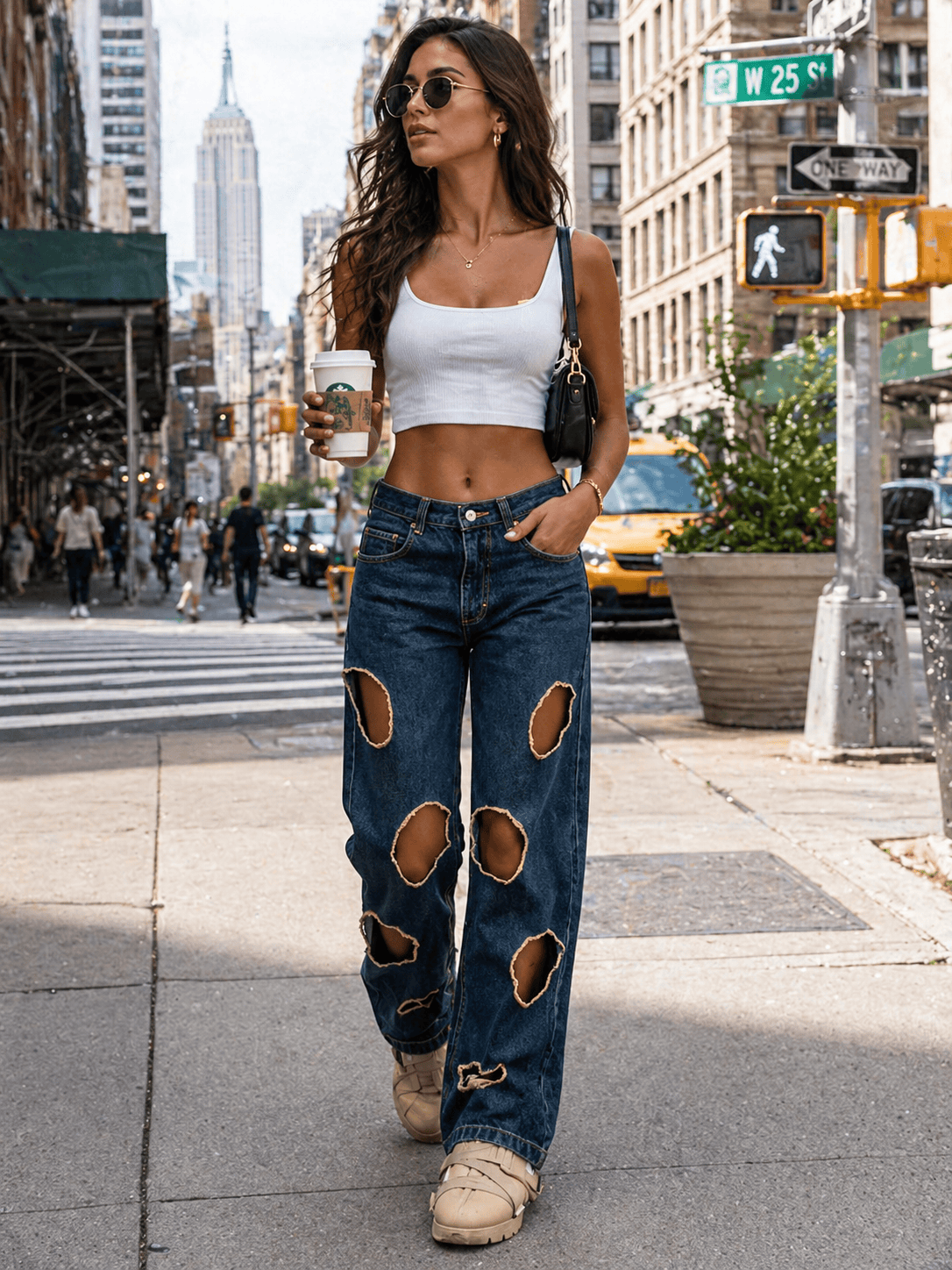 Rebel Edge Distressed Straight-Leg Jeans