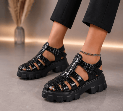 Platform Chic Buckle Sandals