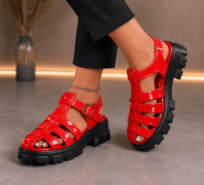 Platform Chic Buckle Sandals