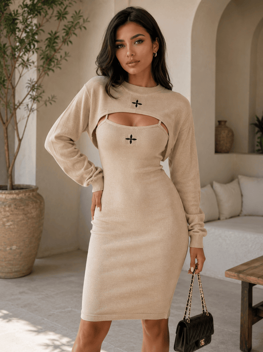 ✨ Cozy Chic Puff Sleeve Knit Set