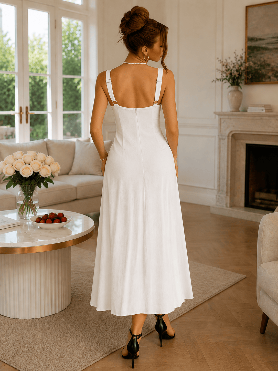 European And American Leisure Vacation Style Seaside Atmosphere Sling Dress