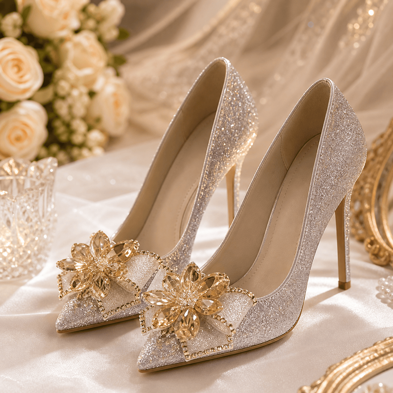 Celeste Crystal Evening Heels