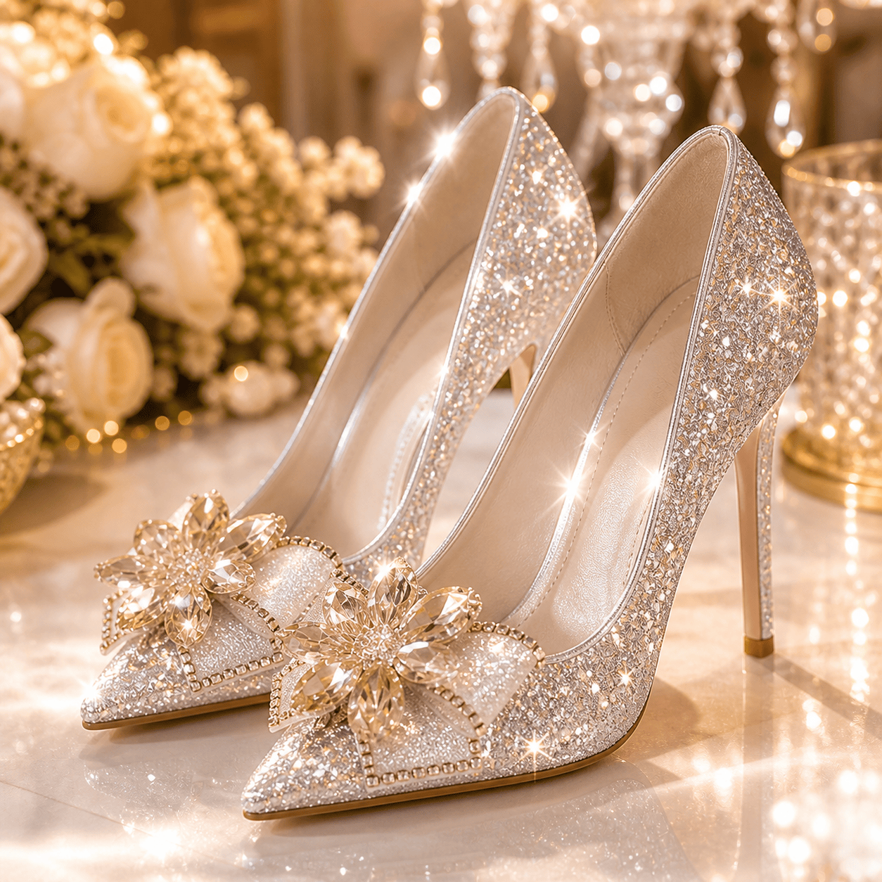 Celeste Crystal Evening Heels