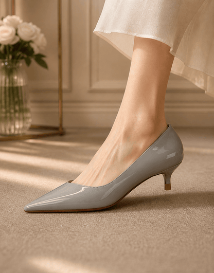 Monaco Patent Mid-Heel Pumps