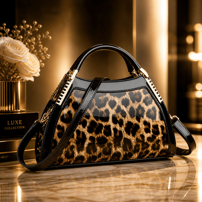 Crocodile Texture Top Handle Satchel Bag
