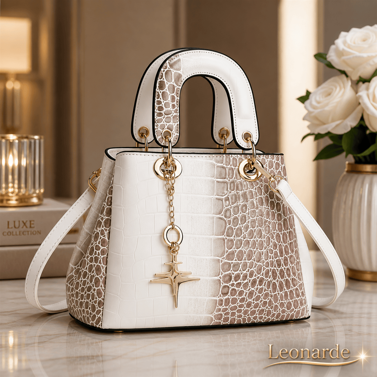Embossed PU Leather Street Style Handbag