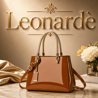 Glossy PU Leather Fashion Tote Handbag