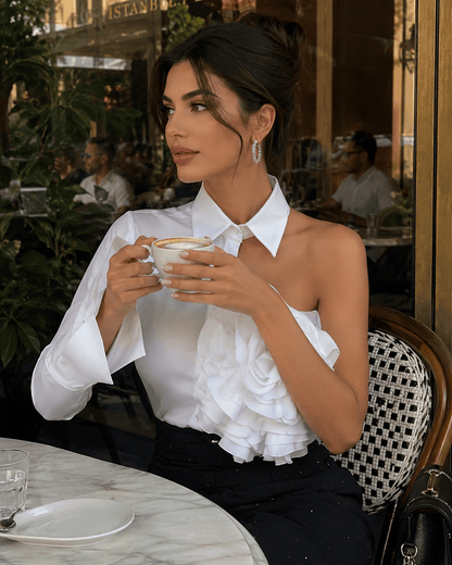 Elegant Floral Princess Sleeve Blouse