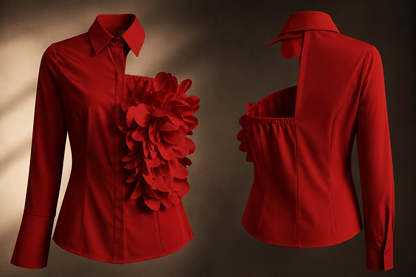 Elegant Floral Princess Sleeve Blouse