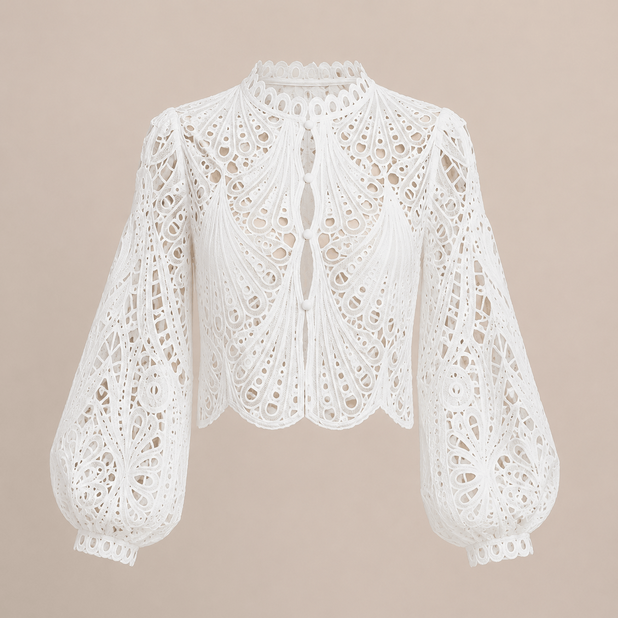 Elegant Lace Hollow-Out Blouse