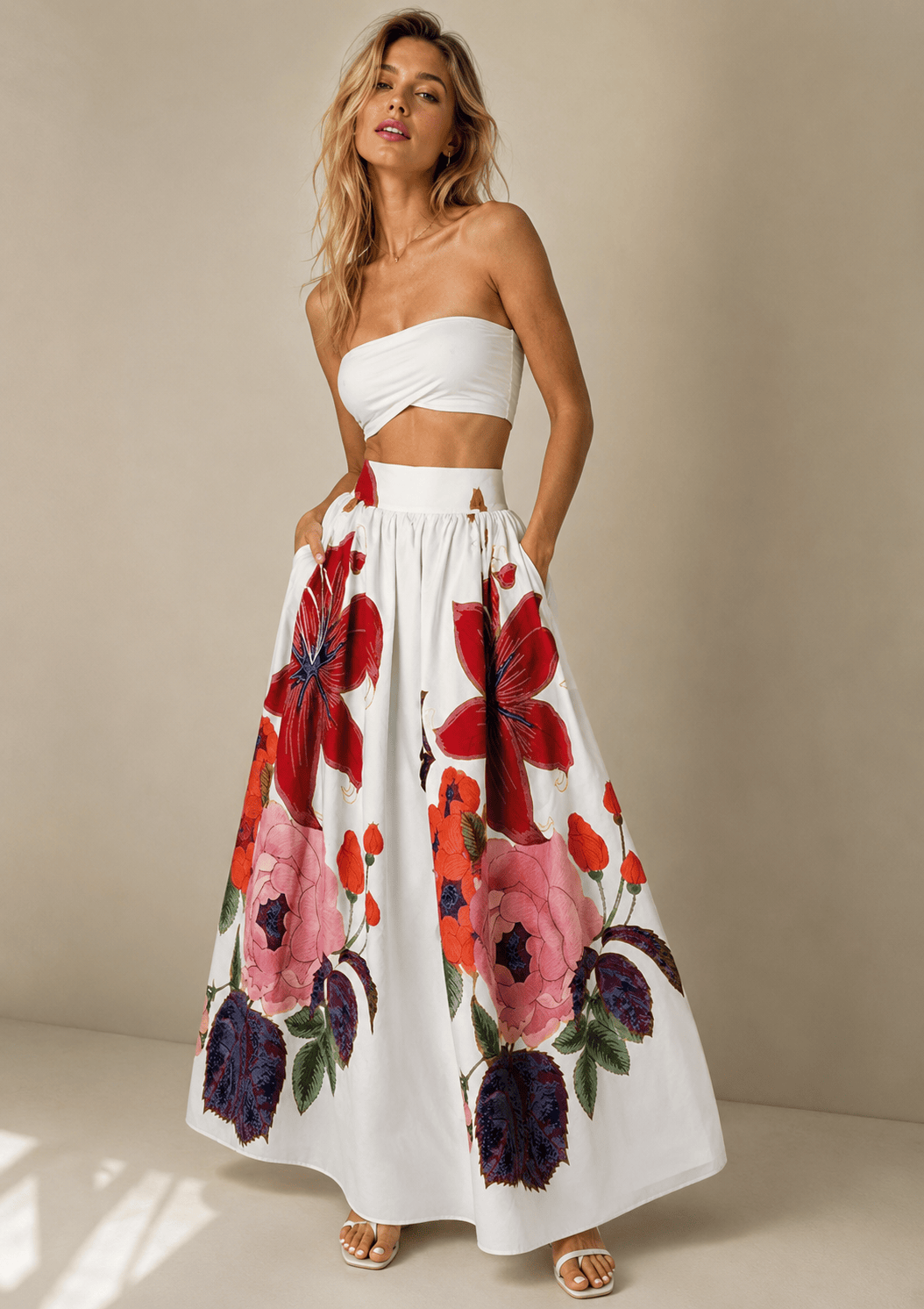 Feather Glam A-Line Mini Skirt