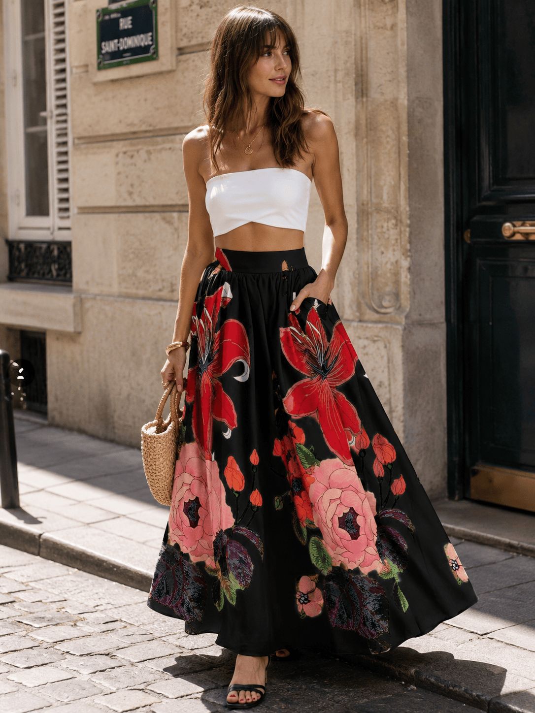 Feather Glam A-Line Mini Skirt