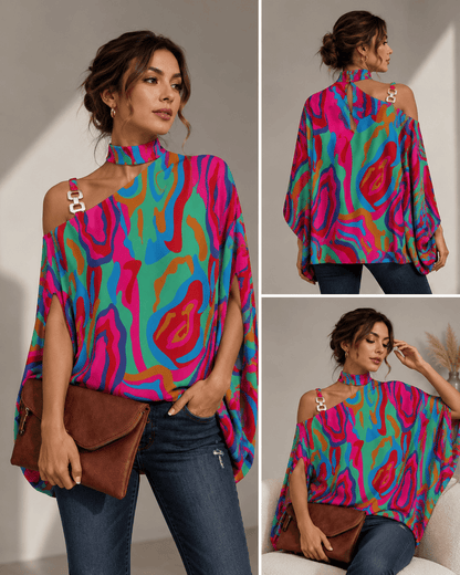 Breezy Printed Loose-Fit Summer Top
