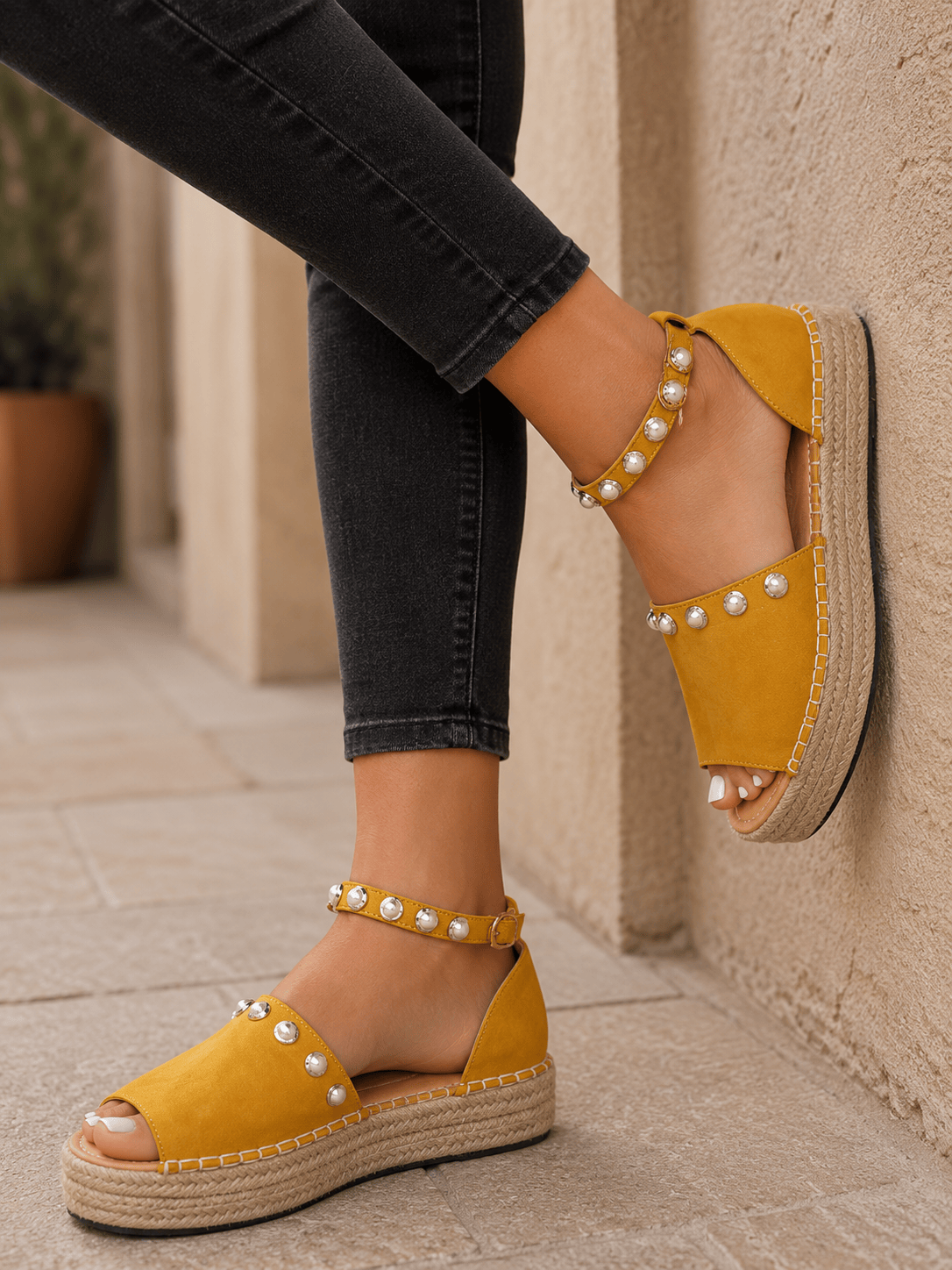 Pearl Luxe Platform Sandals