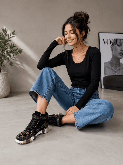 Kyoto Sparkle Platform Loafers